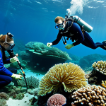 **

"A team of marine biologists in appropriate research attire, fully clothed, are studying coral reefs using advanced underwater equipment near Vladivostok, Russia. The scene shows vibrant coral and diverse marine life. Safe for work, professional, perfect anatomy, correct proportions, natural pose, high quality, appropriate content."

**