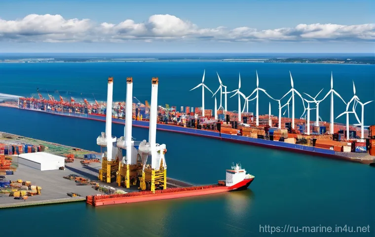 해양풍력 발전 투자 현황 - **Prompt 2: Engineers Innovating on a Floating Wind Turbine Platform**
    "A medium shot depicting ...