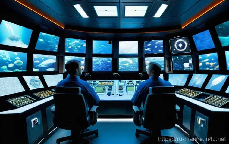 해양자원 탐사 기술 - **Prompt:** "A breathtaking, grand-scale image of a colossal, fully automated deep-sea energy genera...