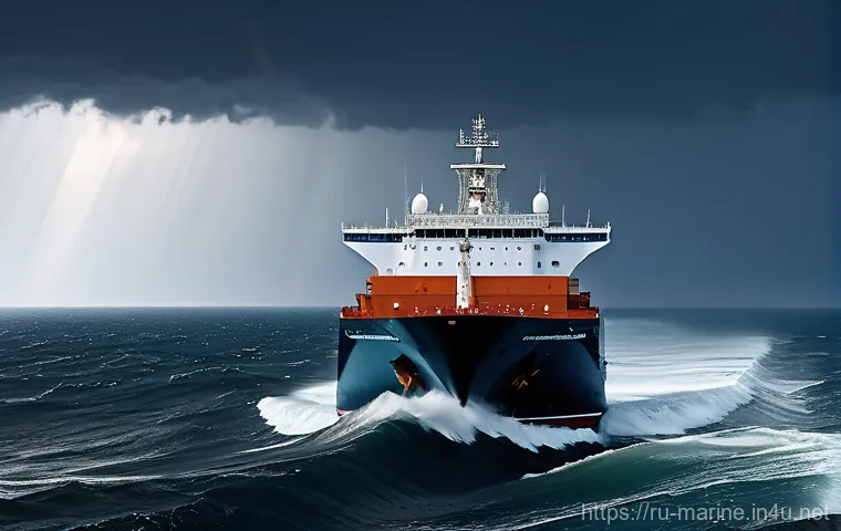 해양풍력 발전의 안전 문제 - **Prompt:** A powerful, modern offshore supply vessel or a robust cargo ship, approximately 150-200 ...