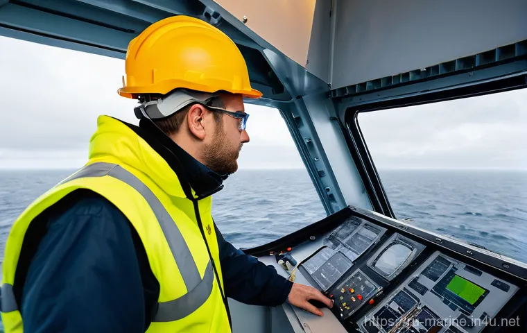 해양풍력 발전의 안전 문제 - **Prompt:** An ethereal underwater scene depicting the submerged base of an offshore wind turbine. T...