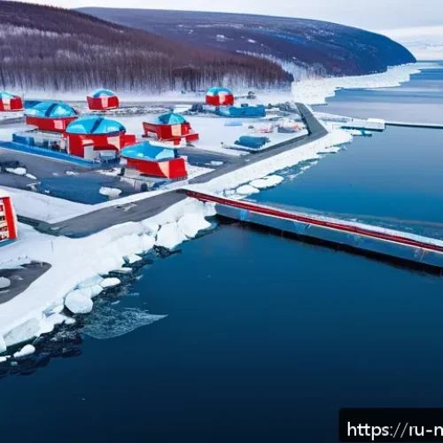 Home 31 해양에너지 관련 기술 - A detailed aerial view of a modern Russian coastal town in Murmansk region featuring advanced tidal ...